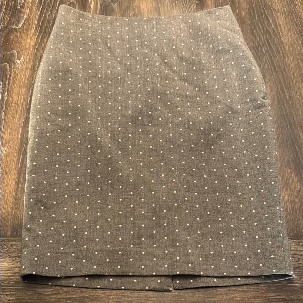 🟠 NWT The Limited Chic Gray Polka Dot Skirt size 8